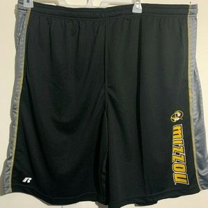 Russell Black Athletic Shorts Mizzou Tigers